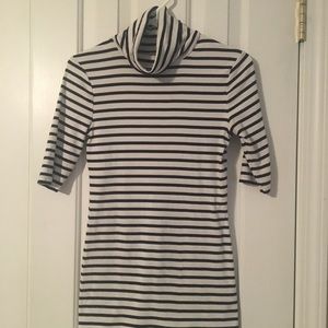 Striped turtleneck